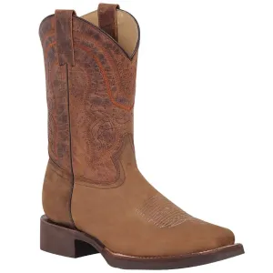 Botas Vaqueras de Cuero Crazy Horma Rodeo Color Bronce (Tan) GEN-43005