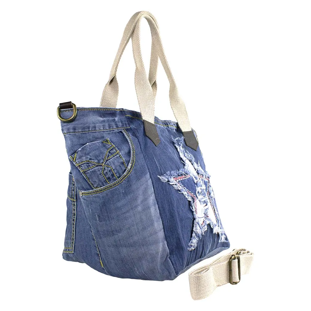 Cartera Jeans Estrella Jeans Rojo