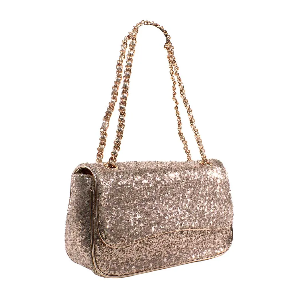 Cartera Mediana Lentejuelas Cipria