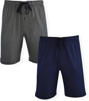 Hanes Men??s 2-Pack Sleep Shorts ?C Cotton Loungewear with 7.5" Inseam, Breathable Fit, Pantalones para Dormir
