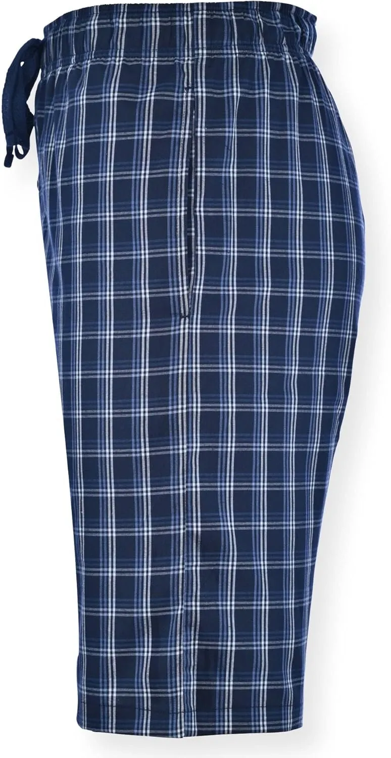 Hanes Men??s 2-Pack Woven Pajama Shorts ?C Lightweight Breathable Lounge Fit for Summer, Pantalones Cortos para Hombre 2-Pack