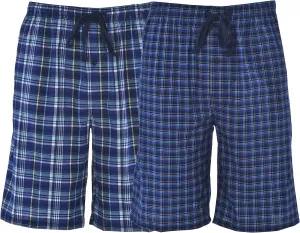 Hanes Men??s 2-Pack Woven Pajama Shorts ?C Lightweight Breathable Lounge Fit for Summer, Pantalones Cortos para Hombre 2-Pack