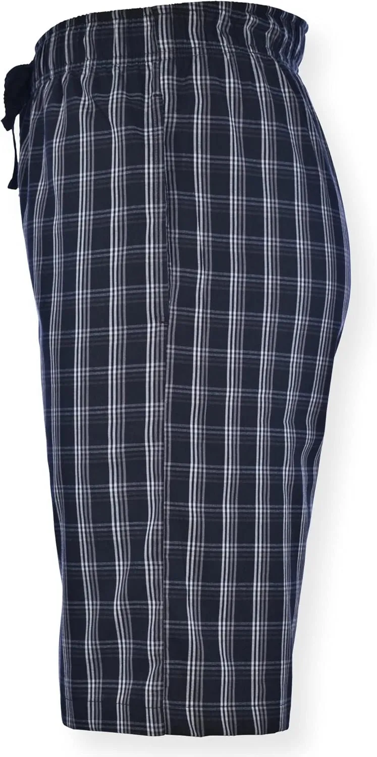 Hanes Men??s 2-Pack Woven Pajama Shorts ?C Lightweight Breathable Lounge Fit for Summer, Pantalones Cortos para Hombre 2-Pack