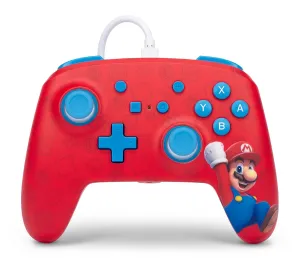 PowerA Enhanced Wired Controller for Nintendo Switch - Woo-hoo! Mario, Gamepad, game controller, wired controller, officially licensed