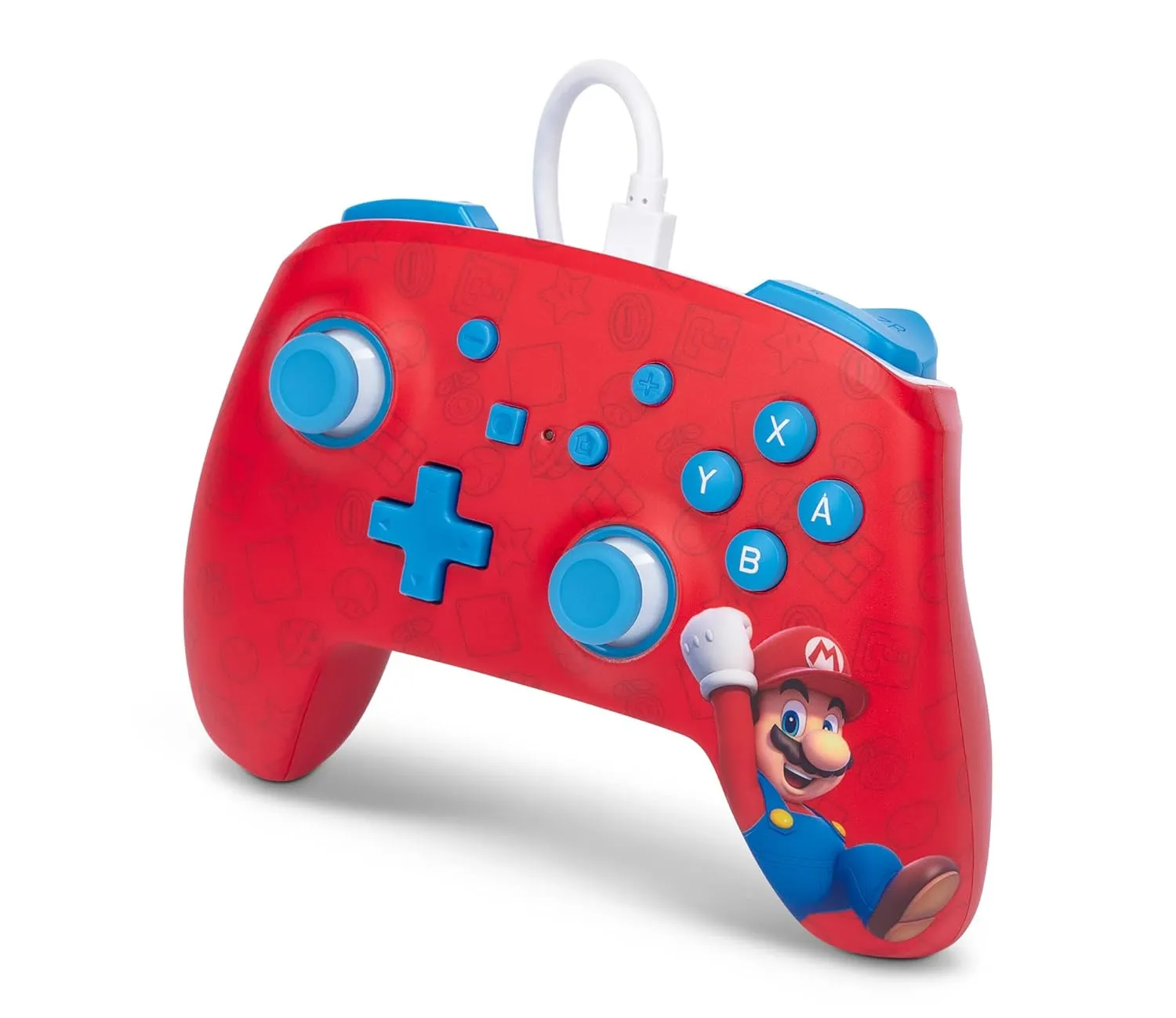 PowerA Enhanced Wired Controller for Nintendo Switch - Woo-hoo! Mario, Gamepad, game controller, wired controller, officially licensed