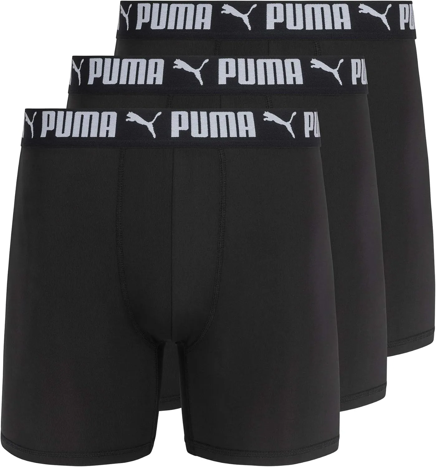 PUMA Men's 3 Pack Athletic Fit Boxer Briefs