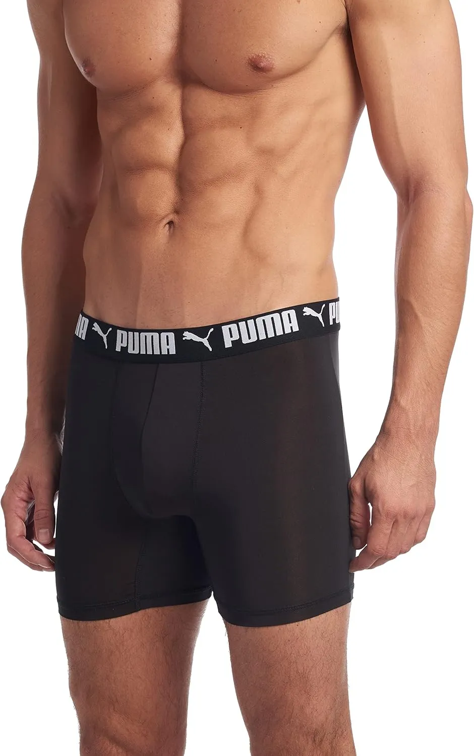 PUMA Men's 3 Pack Athletic Fit Boxer Briefs