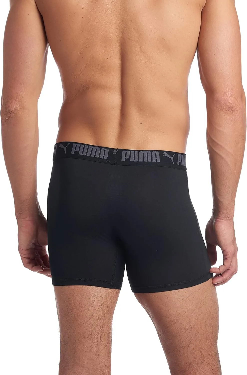 PUMA Men's 3 Pack Athletic Fit Boxer Briefs