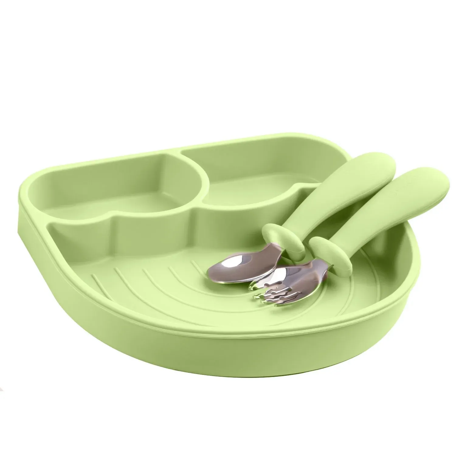 Set Alimentación Summer Silicona Verde, Bebesit