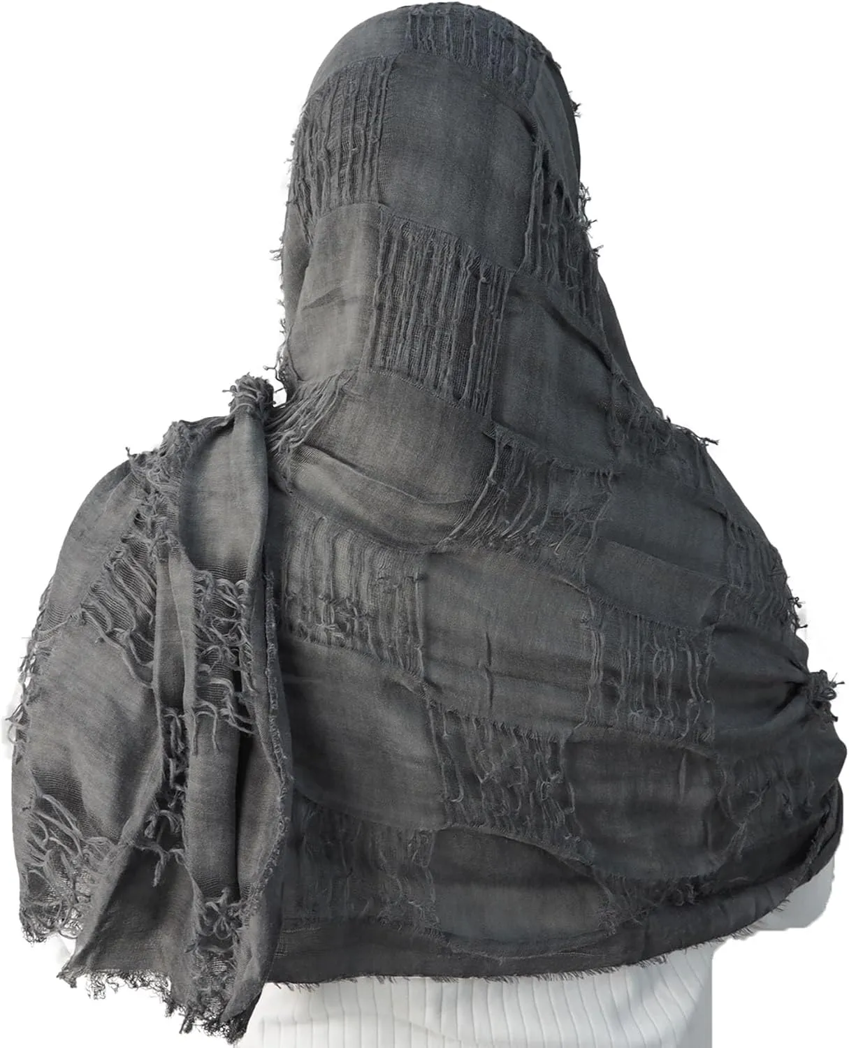 Wrap Dune Wasteland Hooded Shawl With Viking Brooch | Cowl Scarf Rogue Medieval Cloak Renaissance Costume Cape Accessories